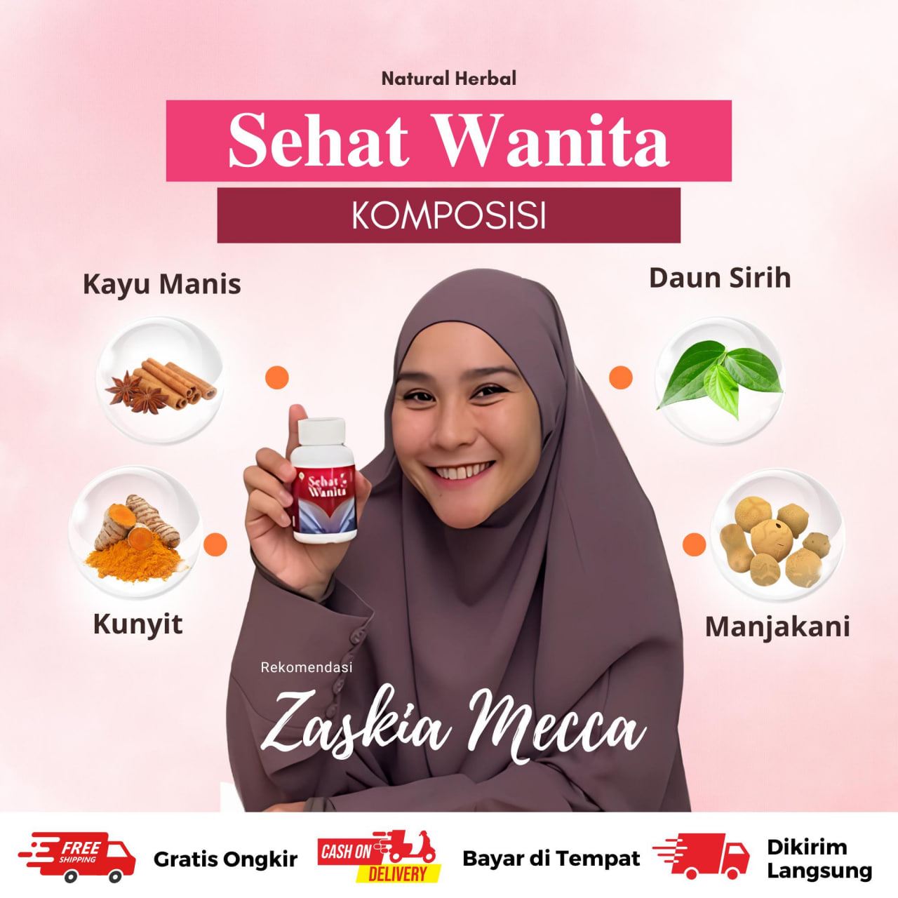 Sehat Wanita Suplemen Kesehatan Wanita BPOM dan Halal MUI Untuk Membantu Kanker Kewanitaan Serviks Rahim Ovarium Miss V Vullva Benjolan Haid Tidak Teratur Dll 3